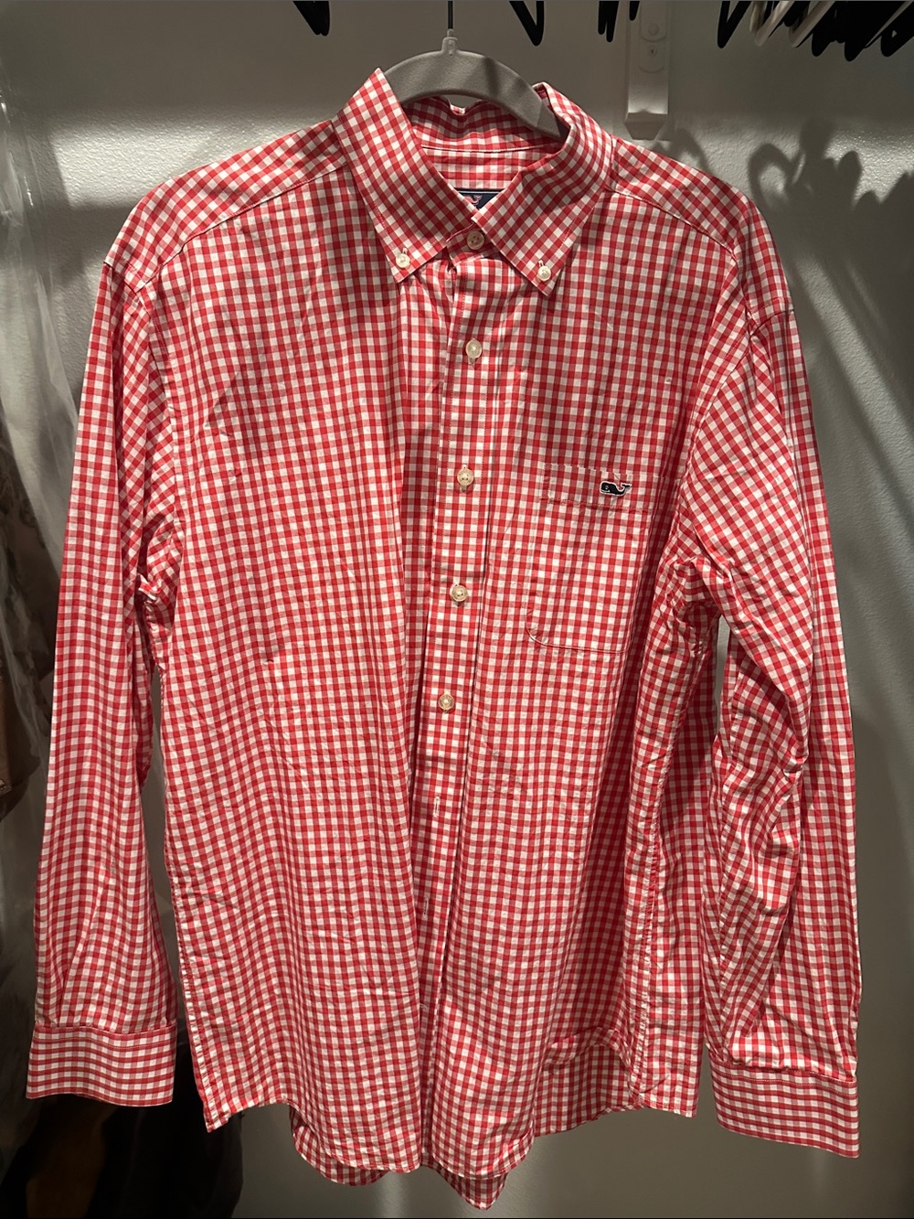 Vineyard Vines Red & White Gingham Button-Down Shirt